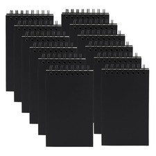 Aacehlh 12 Pack Pocket Notebooks, 3x5 Small Notepads, Mini Spiral Black  picture