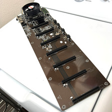 ETH B75 V2.2 Mining Motherboard with CPU & Fan 16x PCIe Slots, Fully Assembled picture