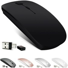 Rechargeable Bluetooth 5.2/3.0/TypeC/USB2.4G Mouse for MacBook/MacBook air/Pr... picture