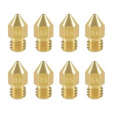 Aokin 8 Pcs 0.6mm MK8 Extruder Nozzles 3D Printer Nozzles for Creality Ender 3/3 picture