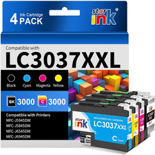 LC3037 Ink Cartridges BK/C/M/Y Replacement for Brother LC3037 4P picture