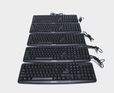 Lot Of 5 Verbatim 70249 Slimline Corded USB Keyboard 2.0 USB - Black picture
