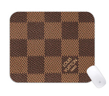 Brown Checker Theme Pattern Desk Mat Modern Non-Slip Gaming Pad picture