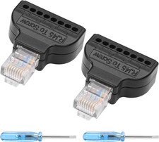 RJ45 Screw Terminal Adaptor Connector, RJ45 Ethernet 8P8C Male to 8 Pin AV picture