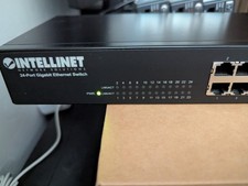 INTELLINET 524162 REV. 1 24-PORT GIGABIT ETHERNET RACKMOUNT SWITCH picture