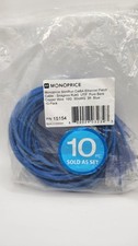 Monoprice SlimRun Cat6A Ethernet Patch Cable RJ45 3-ft Blue 10 Pack New picture