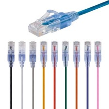 10x 25FT CAT6A RJ45 Ethernet Network Patch Cable Copper 10G Slim 30AWG 10-Color picture