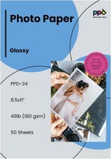 High-Quality 8.5x11 Glossy Inkjet Photo Paper - 50 Sheets, Durable & Versatile picture