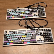 Lot of 2 Logickeyboard ASTRA 2 Backlit Keyboards DaVinci Resolve Mac KB-A2MAC picture