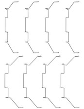 Universal 120mm CPU Fan Mounting Clips Kit - Stainless Steel Wire Silver picture