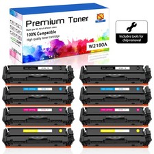 8PK W2180A Color Toner For HP Pro 3201dw MFP 3301fdw 3301sdw 3301cdw - NO CHIP picture