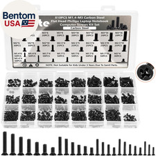 Laptop Screws Kit, 810Pcs Black Laptop Notebook Computer Replacement Screws Asso picture