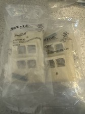 Suttle 4 Port RJ45 Keystone Wall Plate Lot Of 20 White/Ivory picture