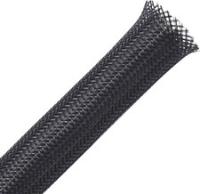 25ft 3/8 inch Expandable Braided Sleeving – Durable Black PET Cable Protection picture