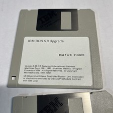 IBM DOS 5.0 Upgrade Complete 3 Disk Set 3.5” Floppy Vintage Software 1992 picture