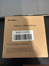Rioddas DVD/CD Drive Pop Up Mobile External Drive - BT638 - New Open Box  picture