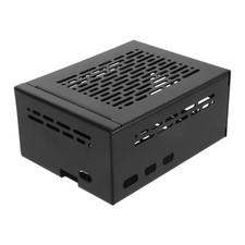 Pi 5 Compatible Black Metal SSD Enclosure External Case for Fast Data Transfer picture