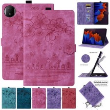 Leather Flower Cat Card Slot Tablet Case For Honor Pad X7 2025 Tablet 8.7'' picture