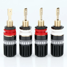 24K Gold Plated Binding Post Speaker Terminal Connector HIFI Amplifier DIY Plug picture