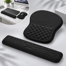 Keyboard Wrist Rest & Mouse Pad Set Ergonomic Memory Gel Non-Slip Office Gaming picture