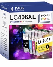 4PK Compatible LC406XL LC-406 Extra Capacity Ink Cartridge for Brother Printer picture