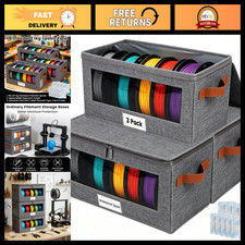 3D Printer Filament Storage Box - 3 Pack, Dual Waterproof, Holds 18 Rolls picture