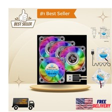 Pack of 4: 40mm RGB USB Fans for Stylish Cooling Solutions (Brushless & Quiet) picture
