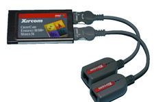 Xircom PCMCIA 10/100 Ethernet LAN+Modem 56k PC Card CEM56-100 with Dongle Cables picture