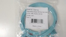 Pack of 2: 2 Meter LC / SC Multimode Duplex 50/125 Fiber Optic Cables picture
