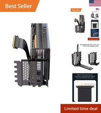 GPU Vertical Mount Bracket Kit PCIe 4.0 Riser Cable 200mm Graphics Card Stand picture