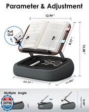 Lap Book Pillow Stand with Storage, Adjustable Beanbag Reading Pillow ... picture