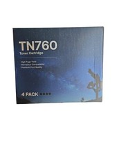 4 Pack TN760 High Yield TN730 Toner Cartridge for Brother HL-L2370DW HL-L2390DW picture