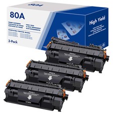 1-4PK CF280A Black Toner For HP 80A Toner LaserJet Pro 400 M401n M401dn M425dw picture
