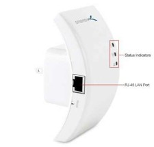 Sabrent 300Mbps 802.11n 2.4GHz RJ-45 High Speed Wireless-N Wifi Repeater NT-RPTR picture