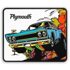 Plymouth Road Runner - Vintage Ad Custom Design - High Quality Mouse Pad 9x7