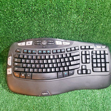 Logitech K350 Wireless Wave Keyboard No Dongle/USB UNTESTED Same Day Shipping picture