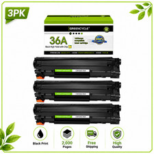 3x Compatible Toner Cartridge CB436A For HP 36A LaserJet P1505 P1505n Printer picture