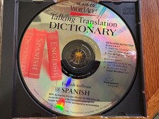 Word Ace Talking Translation Dictionary English to/from Spanish CD Software 1998 picture