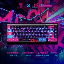 LOL Arcane Jinx PBT Keycaps Cherry MX Side-Lit For RGB Keypads 130/144 Keys picture