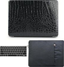 Ultra Thin Case for MacBook Air 15 inch M5 2026-2023 Release, Black Crocodile picture