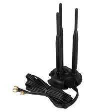 6dBi Antenna 3 RP-SMA Extension Cable Magnetic Stand WiFi BT Wireless Extender picture