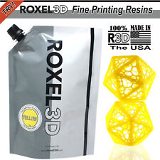 ROXEL3D 1KG YELLOW RESIN FOR OPEN 365-405nm MSLA/LCD/DLP 4k-8K 3D PRINTERS picture