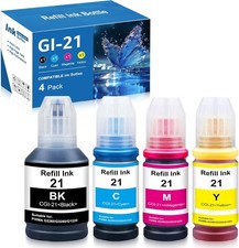 4 Pack GI-21 Ink Refill Bottle for use Canon PIXMA Megatank G1220 G2260 G3260 picture