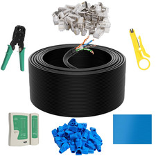 Cat 6 Outdoor Ethernet Cable 500 FT with Tool Kit, Waterproof DIY Bulk Cord picture
