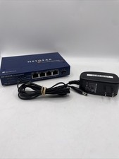 Netgear DS104 Dual Speed 4-Port Hub 10/100, RJ-45, Uplink Button w/Power Adapter picture