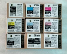 9 Genuine Epson Ink T5801 5802 T5803 5804 5805 T5806 5807 5808 T5809 Stylus 3800 picture