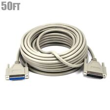 50FT DB25 25-Pin DB 25 Male to Female Serial Printer Cable Cord Molded picture