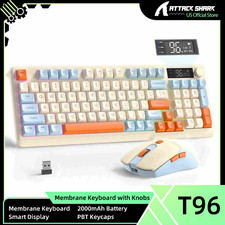 ATTACK SHARK x FREEWOLF T96 Smart Display Wireless Membrane Keyboard And Mouse picture