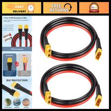 2PCS 3FT XT60 Extension Cable 10AWG Male to Female Connector for Solar Power RC picture