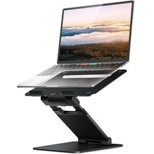 Nulaxy Pull-Out Height Adjustable Laptop Stand for Desk, 22 LB Support B-Black picture